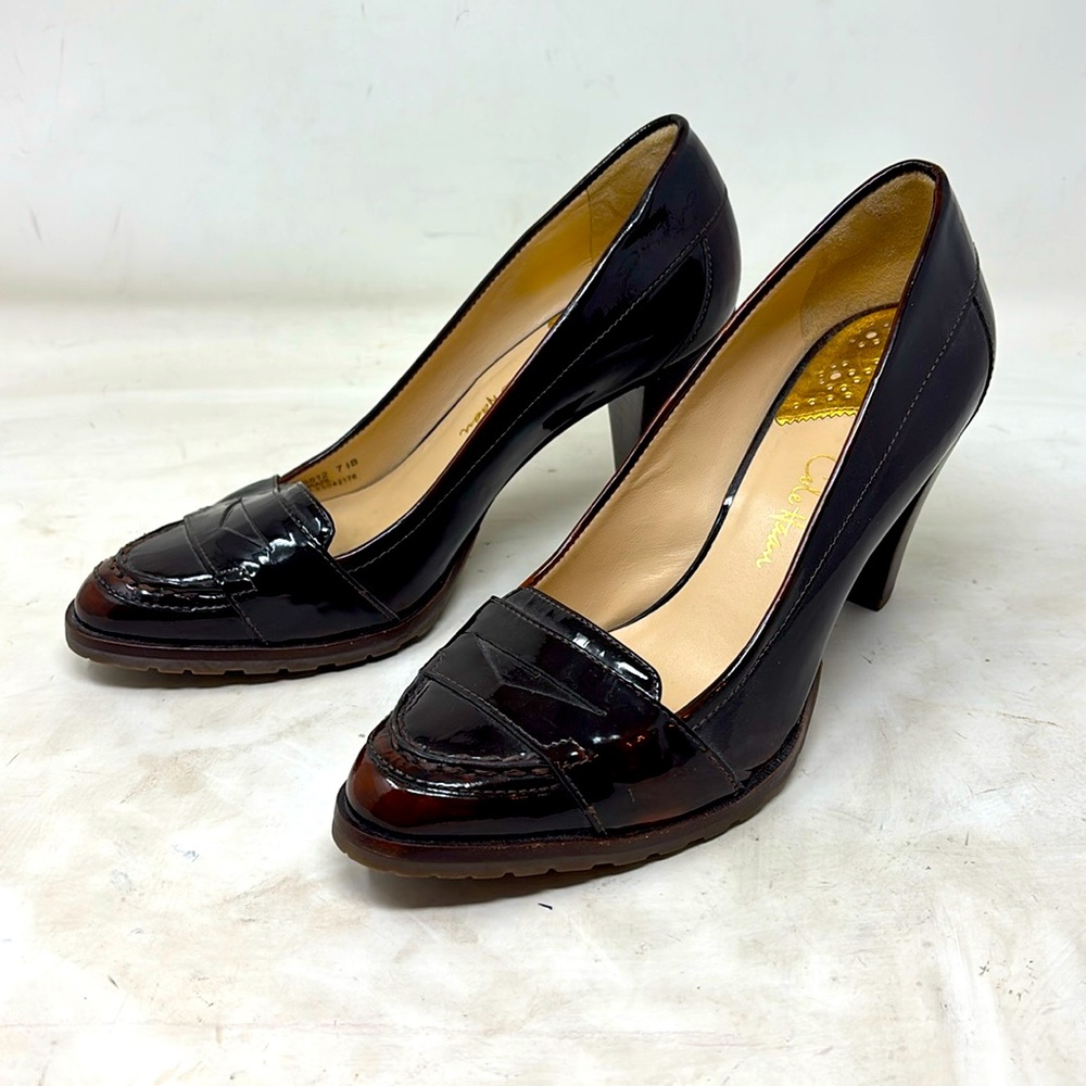 Cole Haan Black Patent Leather Penny Loafers Pumps